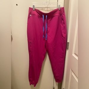 Zamora FIGS High wasted joggers. Brand new. Color Raspberry sorbet, size XL